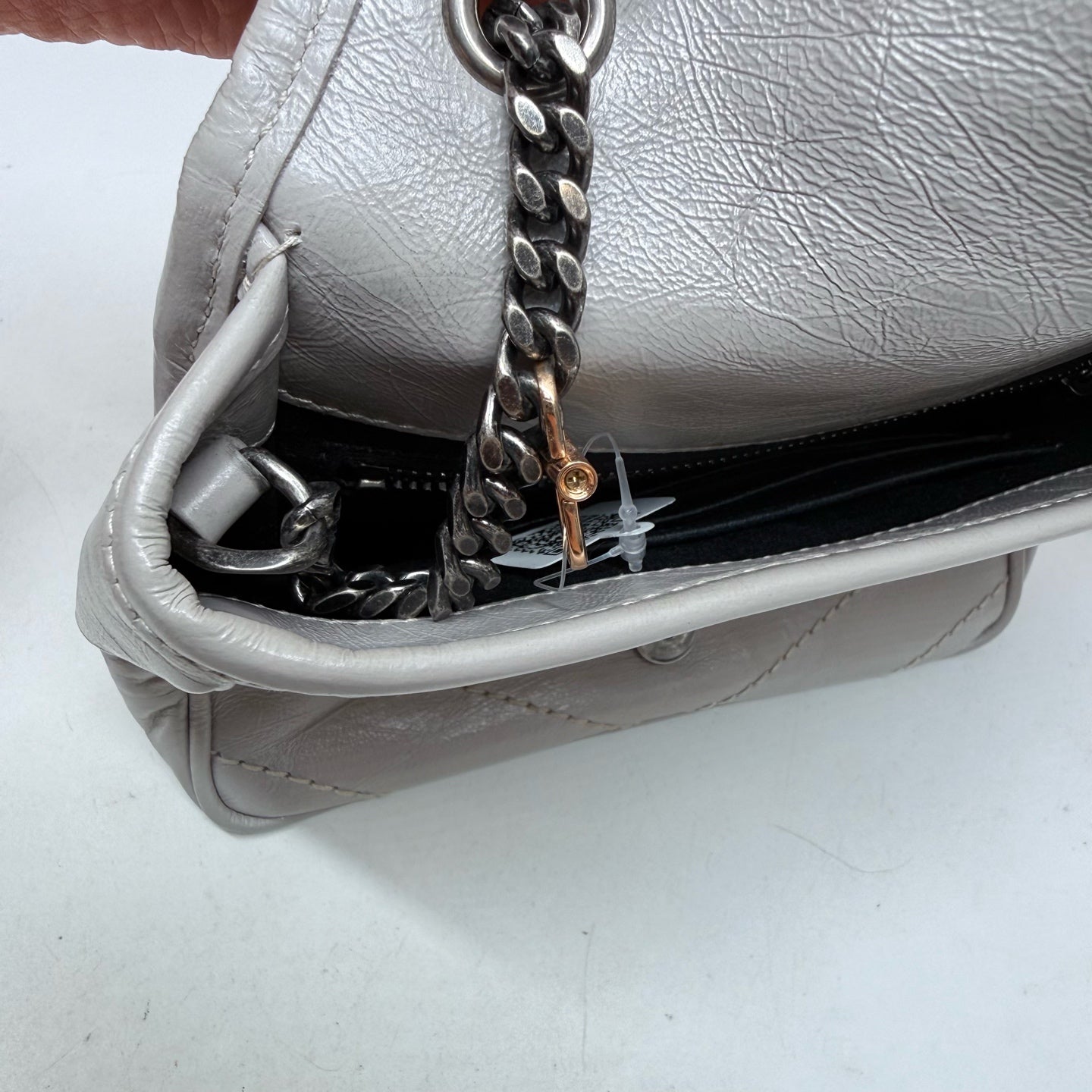 Saint Laurent - Niki - Leather - Grey - (mini)