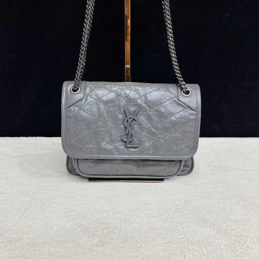 Saint Laurent - Niki - Leather - Grey - (small)