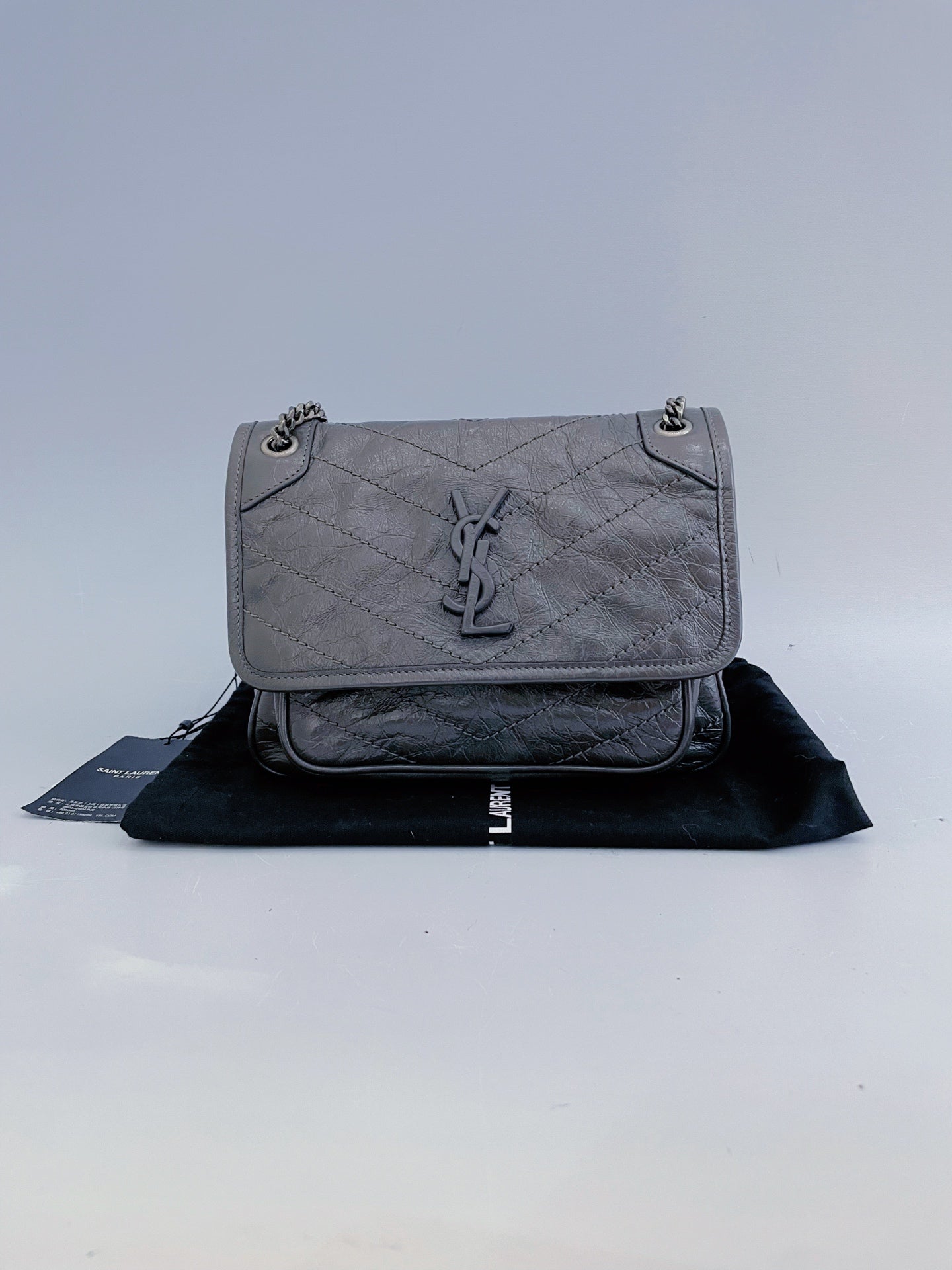 Saint Laurent - Niki - Leather - Grey - (small)