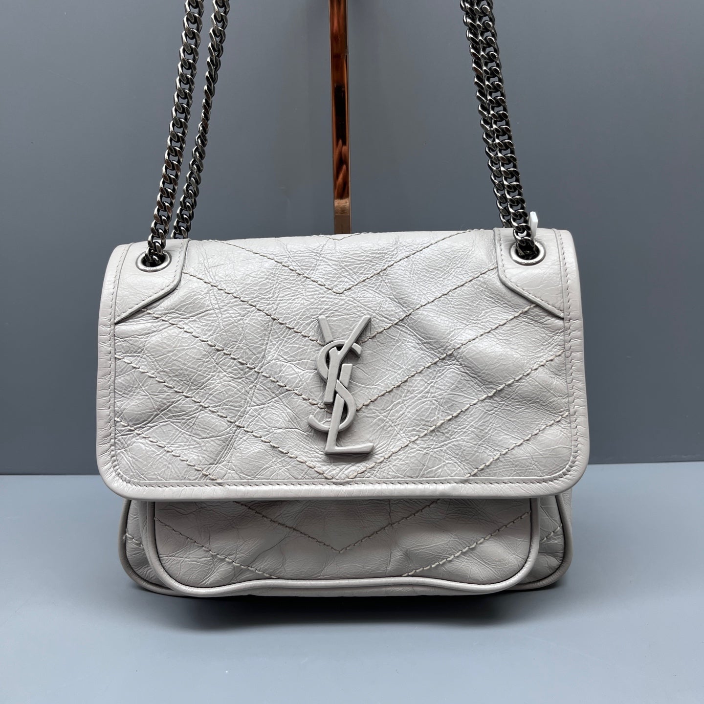 Saint Laurent - Niki - Leather - Grey - (small)