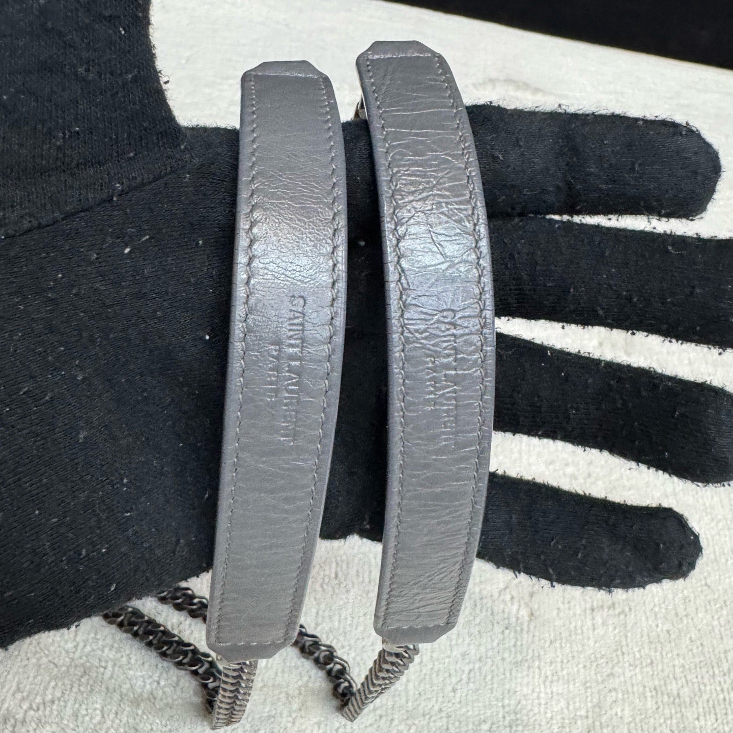 Saint Laurent - Niki - Leather - Grey - (small)
