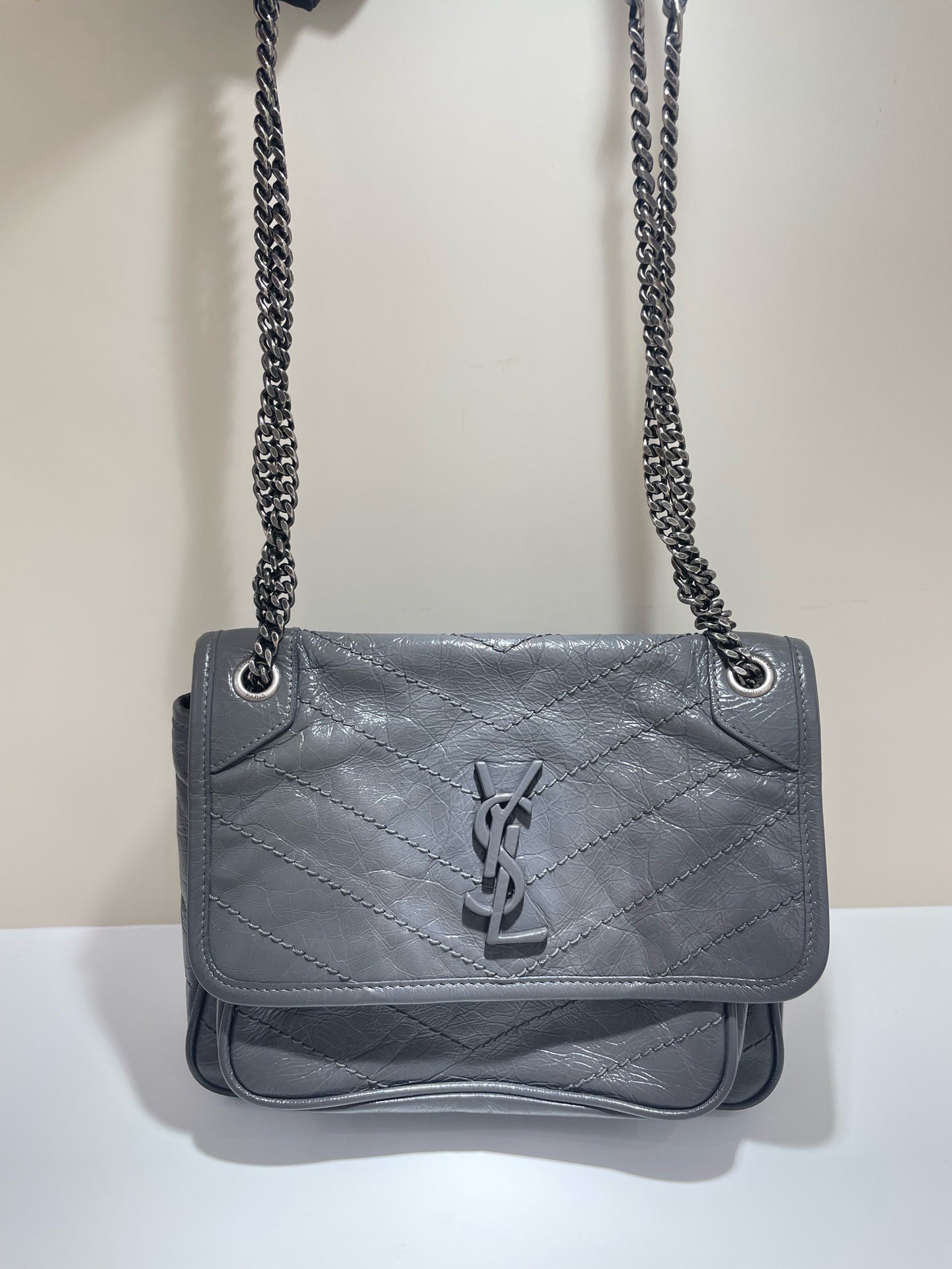 Saint Laurent - Niki - Leather - Grey - (small)