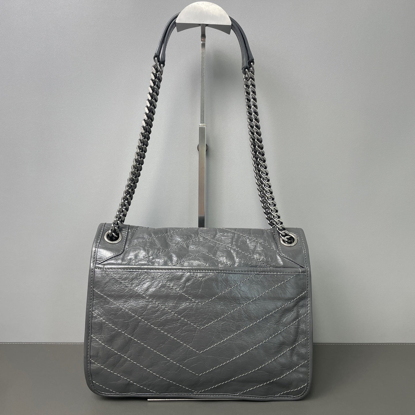 Saint Laurent - Niki - Leather - Grey - (Small)