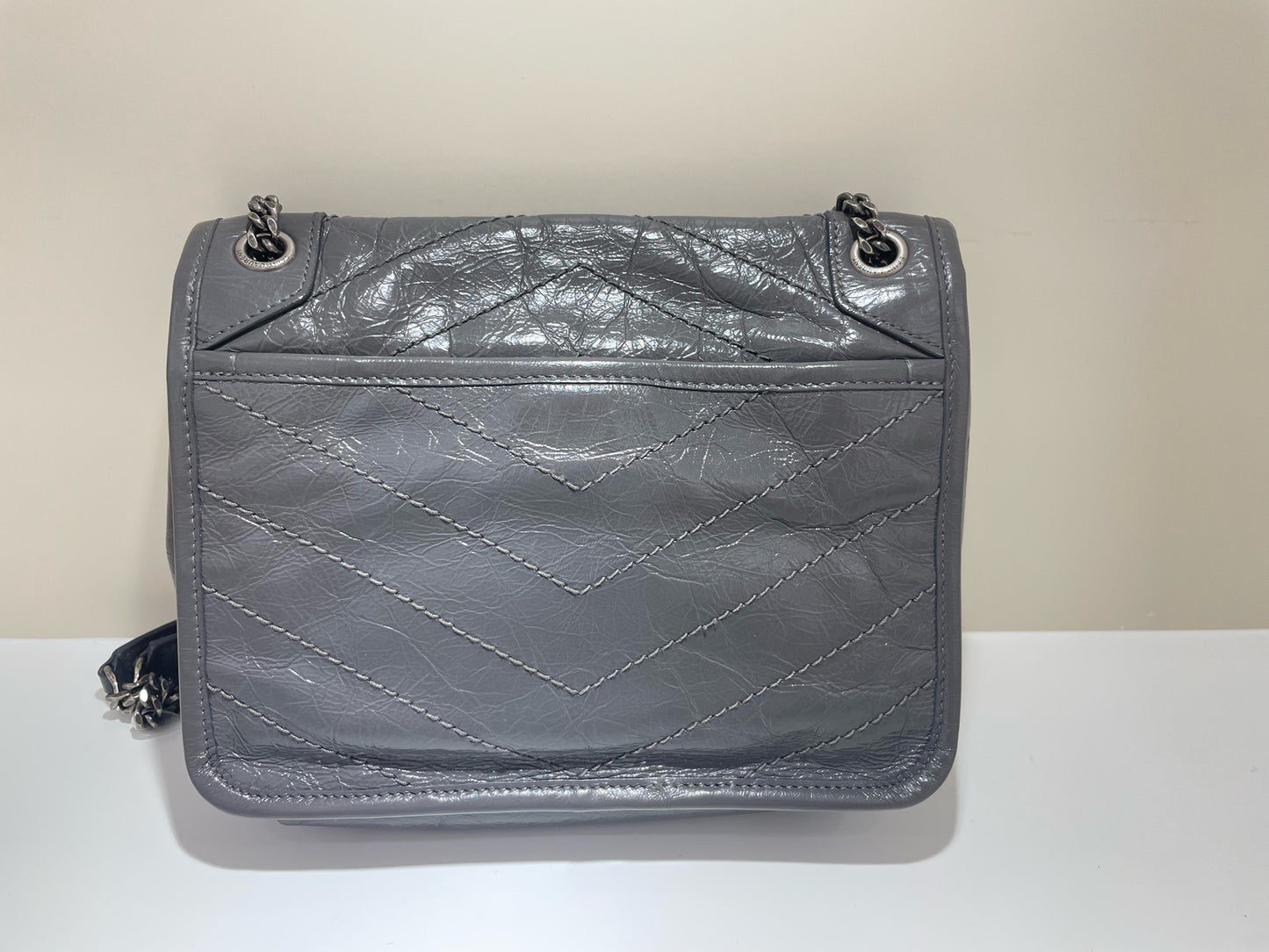 Saint Laurent - Niki - Leather - Grey - (small)