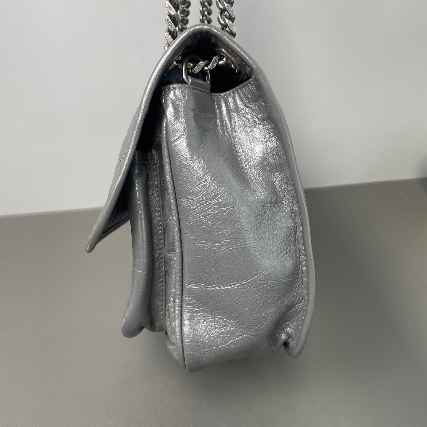 Saint Laurent - Niki - Leather - Grey - (Small)