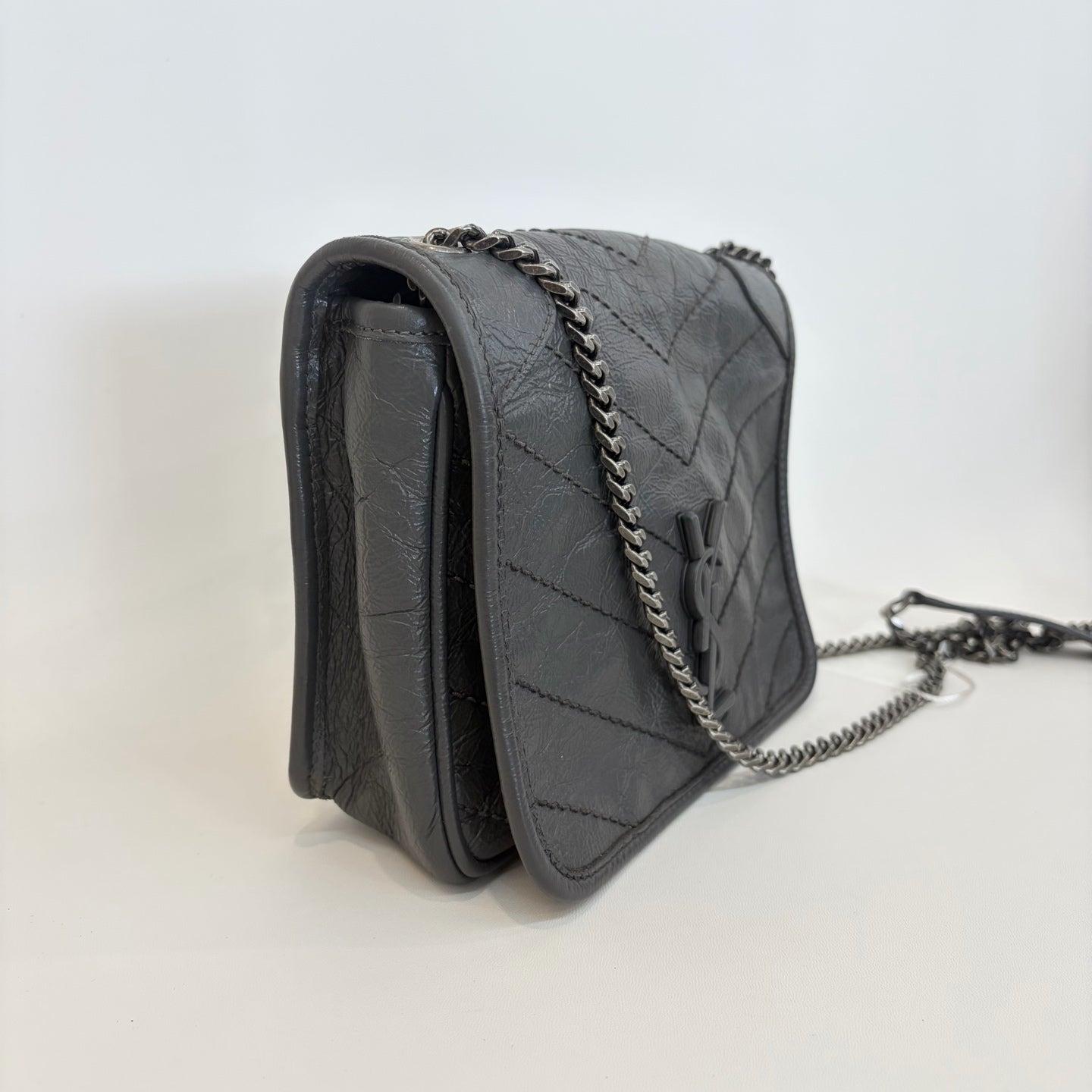 Saint Laurent - Niki - Leather - Grey - (small)