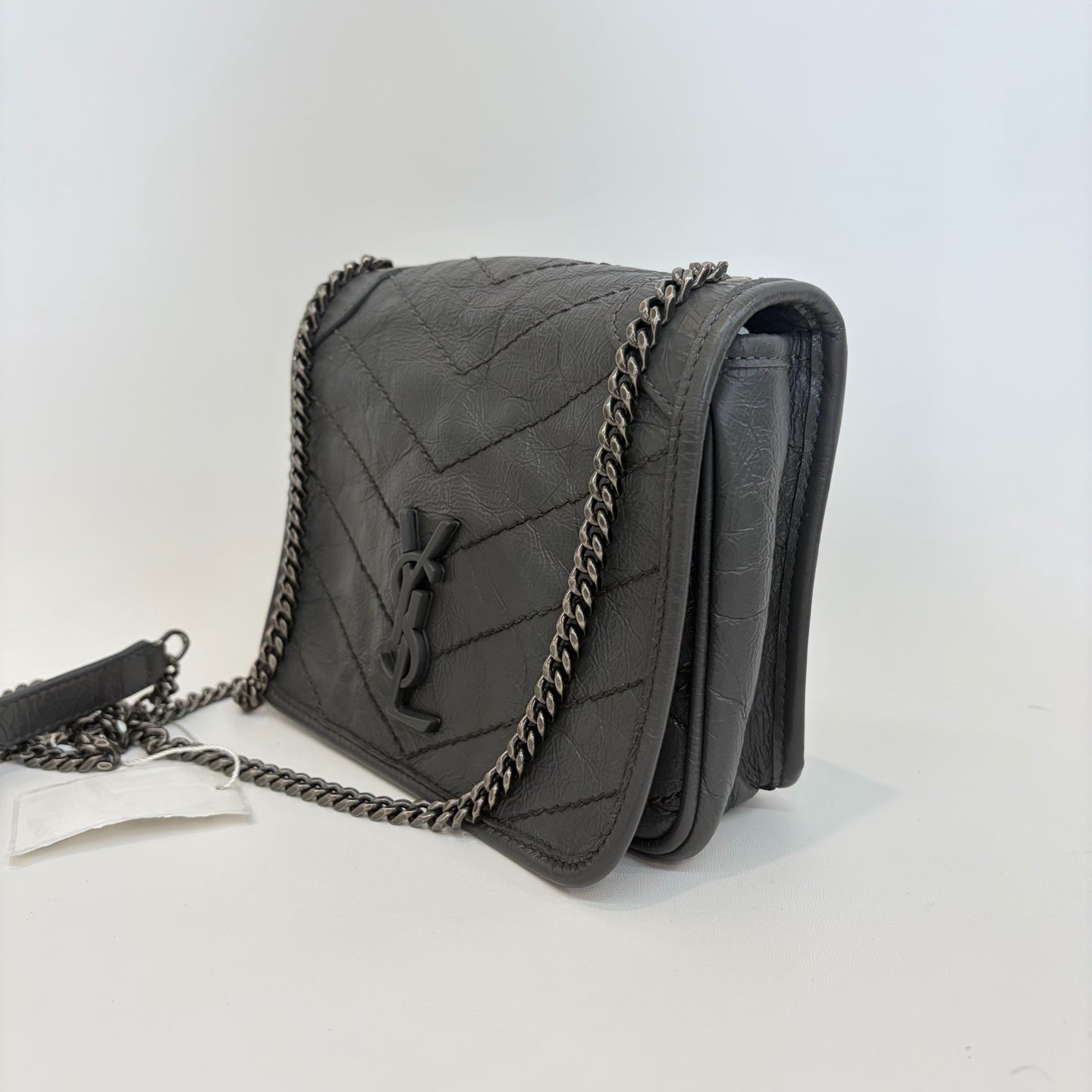Saint Laurent - Niki - Leather - Grey - (small)