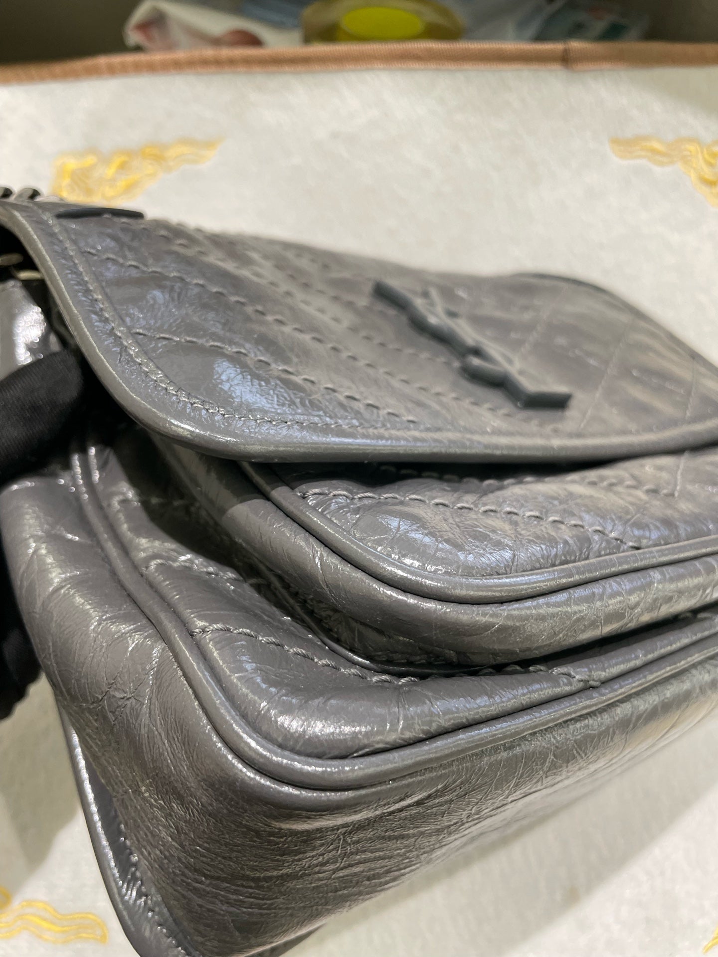Saint Laurent - Niki - Leather - Grey - (small)