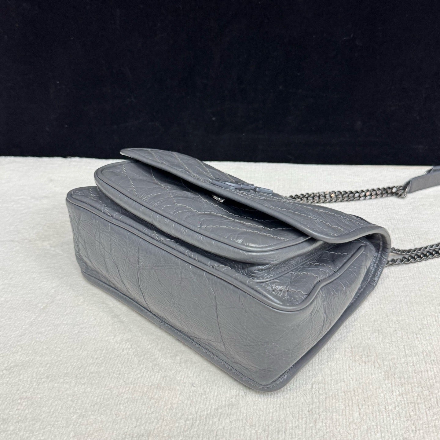 Saint Laurent - Niki - Leather - Grey - (small)