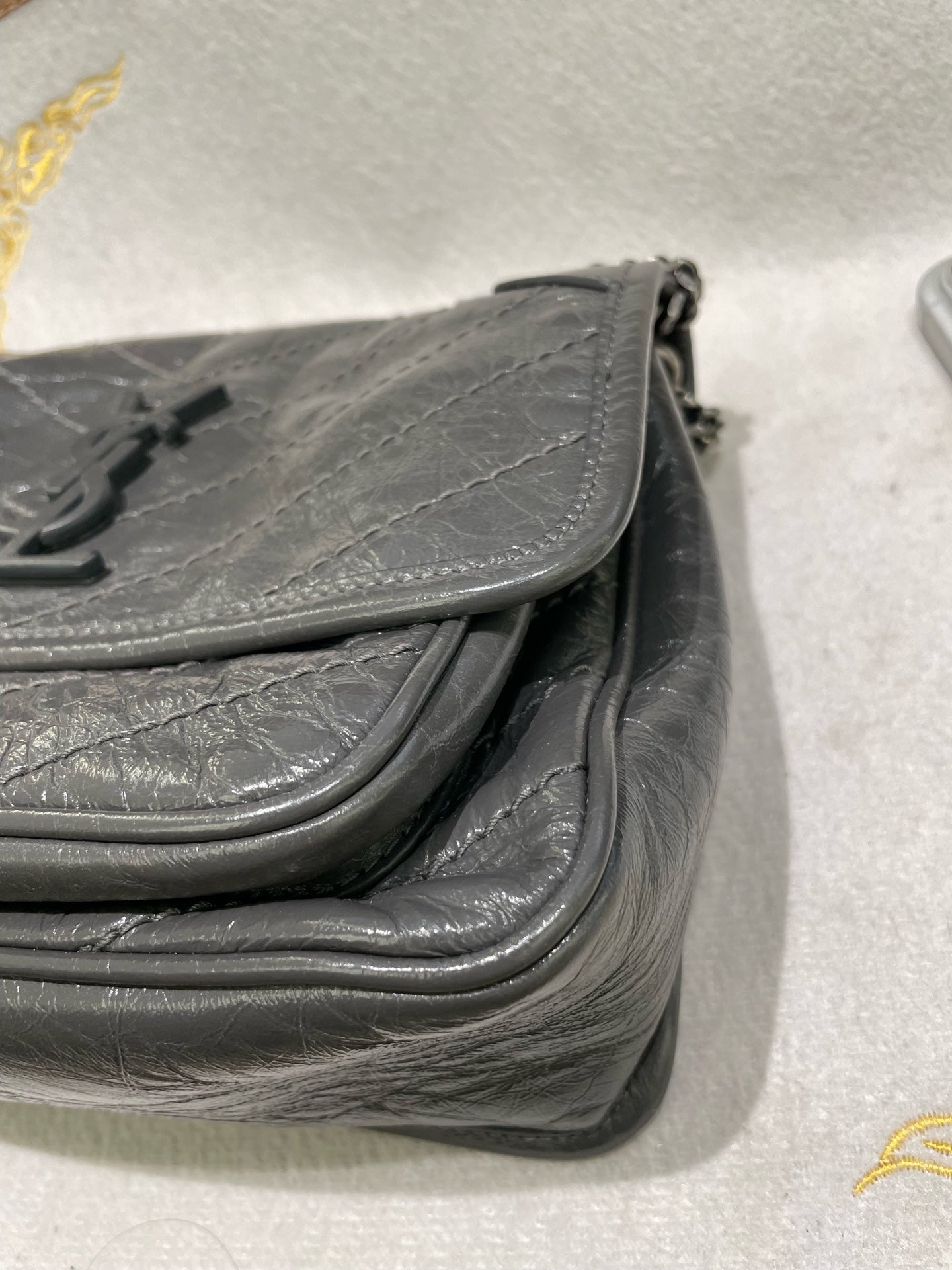 Saint Laurent - Niki - Leather - Grey - (small)