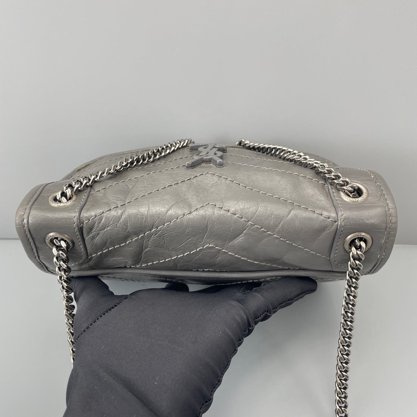 Saint Laurent - Niki - Leather - Grey - (small)