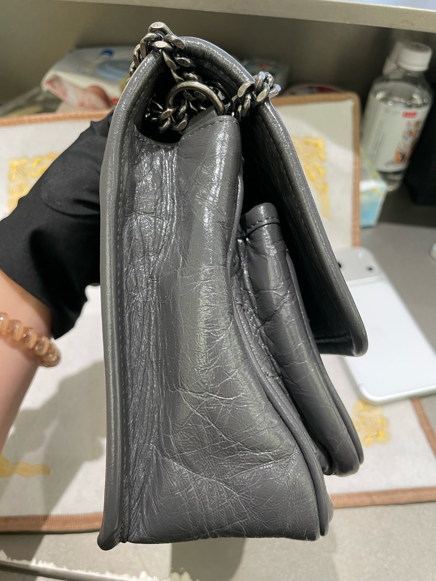Saint Laurent - Niki - Leather - Grey - (small)