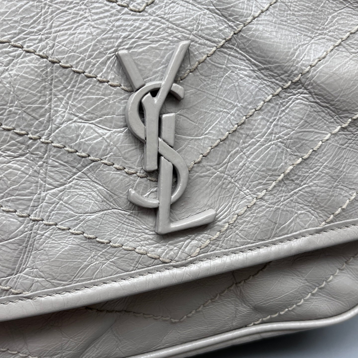 Saint Laurent - Niki - Leather - Grey - (small)