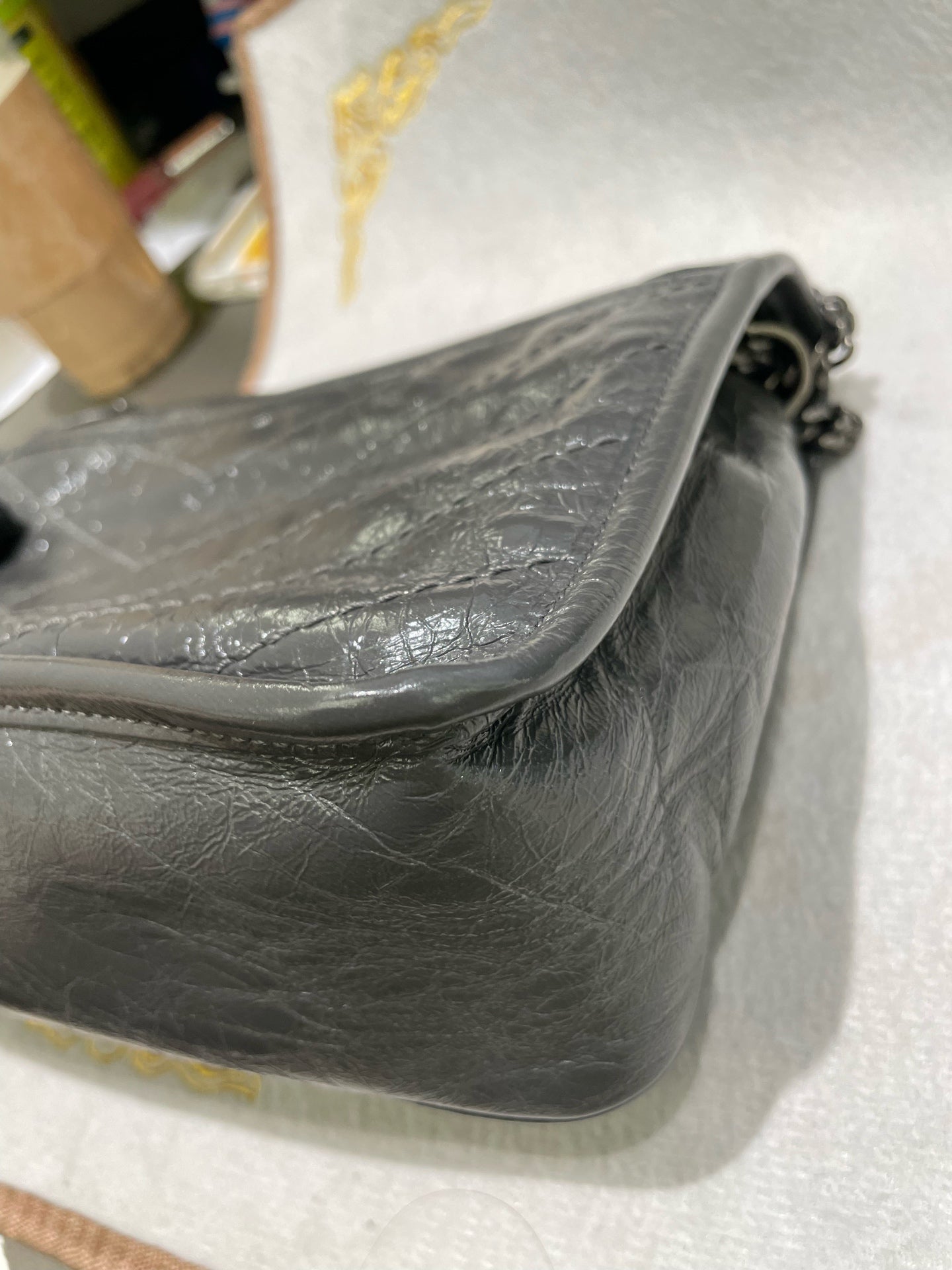 Saint Laurent - Niki - Leather - Grey - (small)