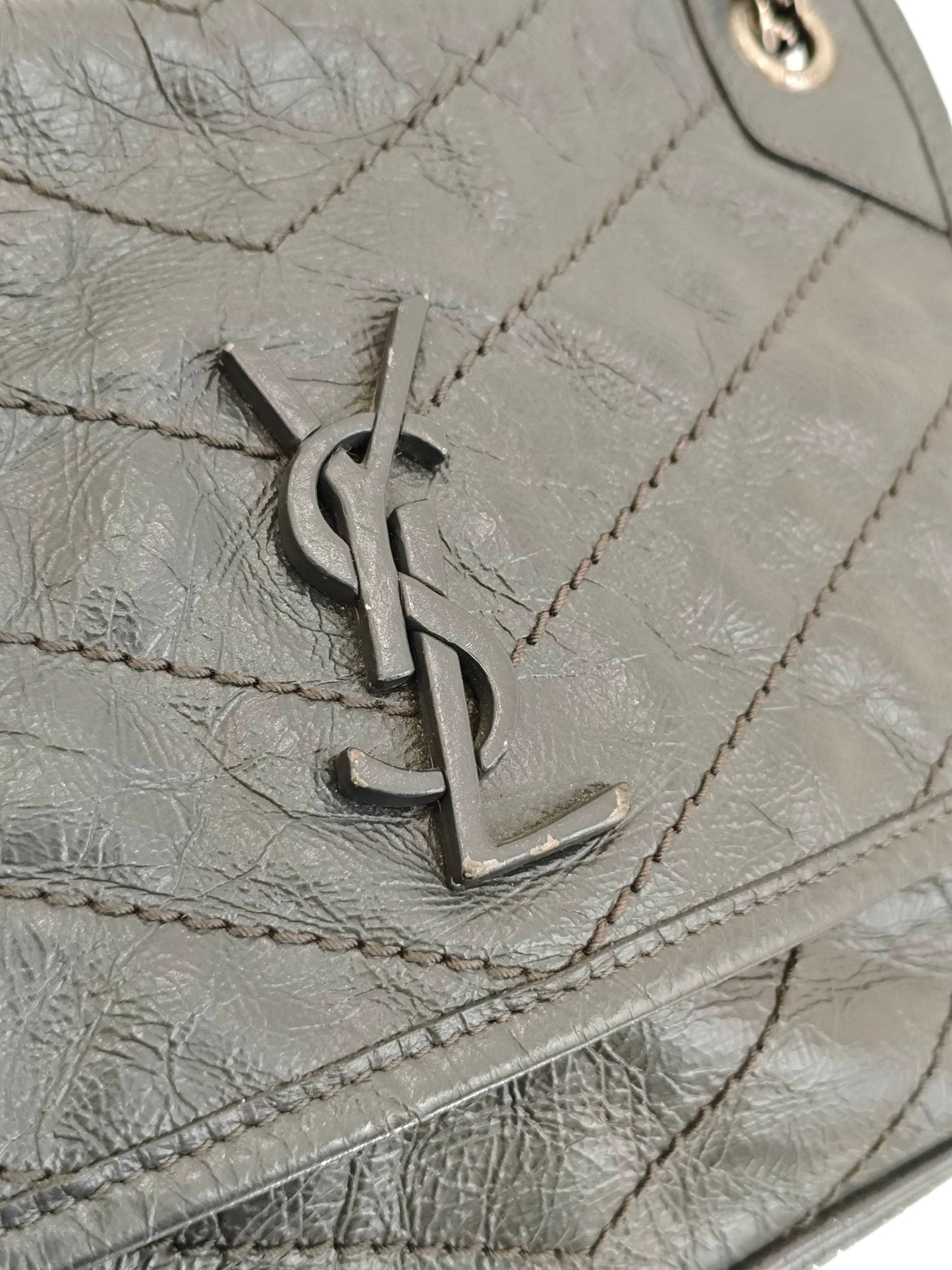 Saint Laurent - Niki - Leather - Grey - (small)