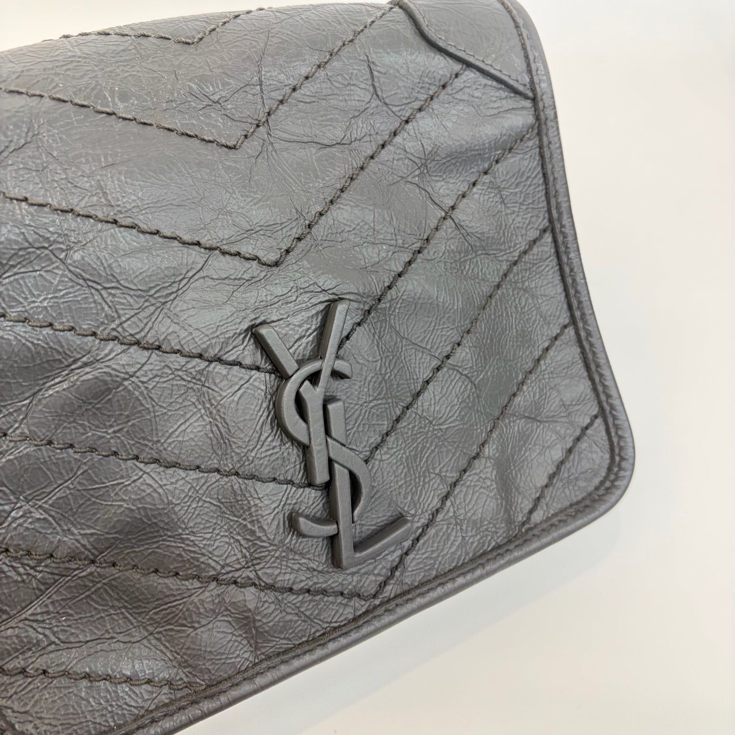 Saint Laurent - Niki - Leather - Grey - (small)