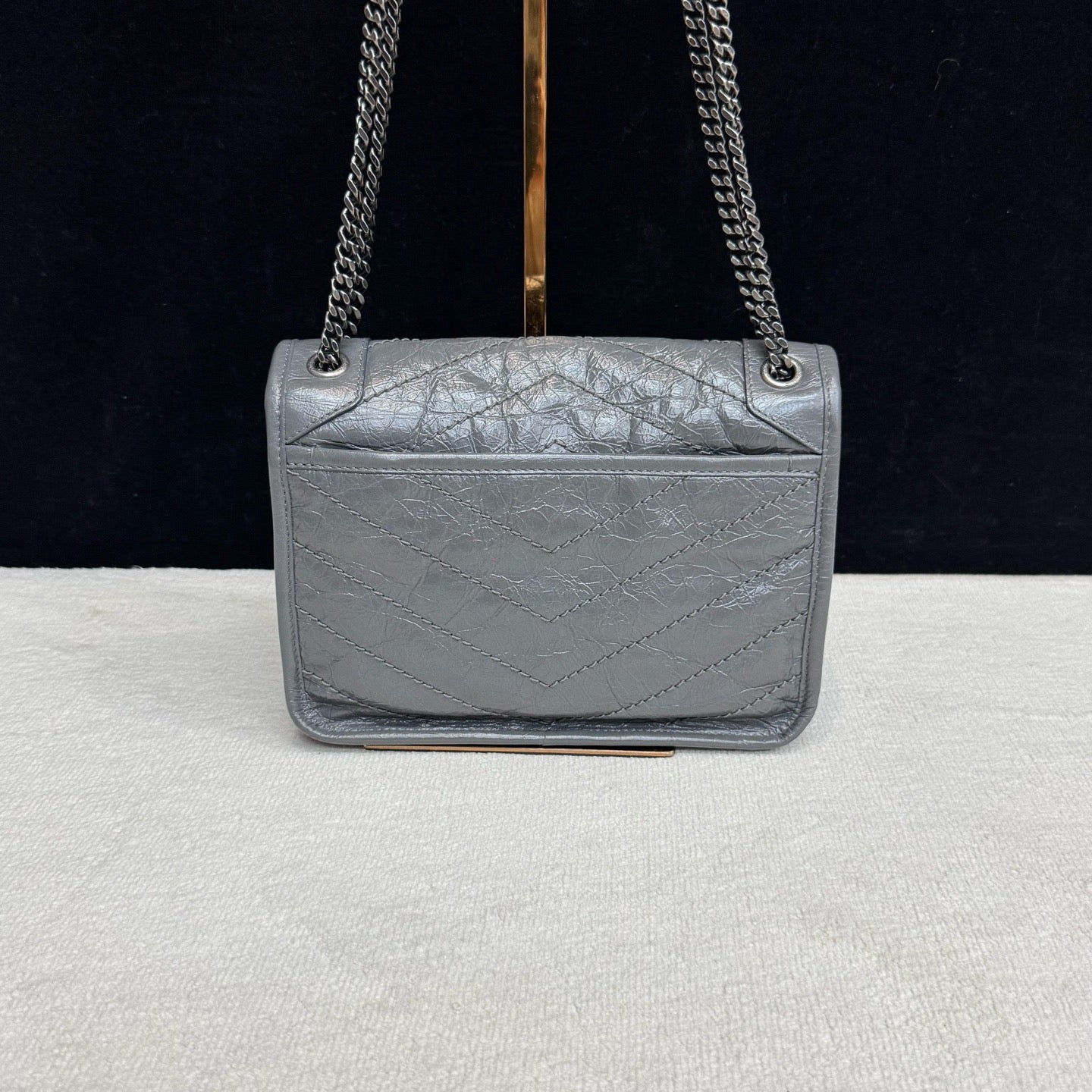 Saint Laurent - Niki - Leather - Grey - (small)