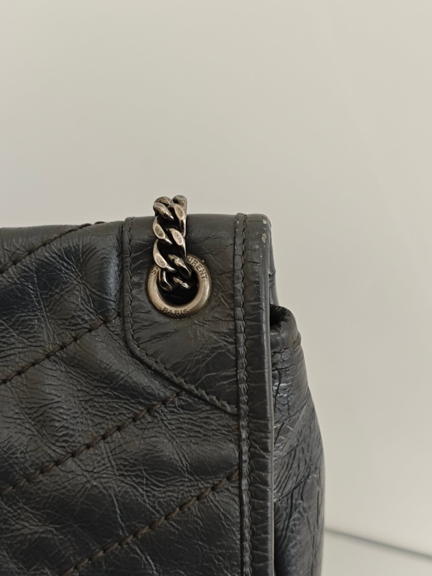 Saint Laurent - Niki - Leather - Grey - (small)