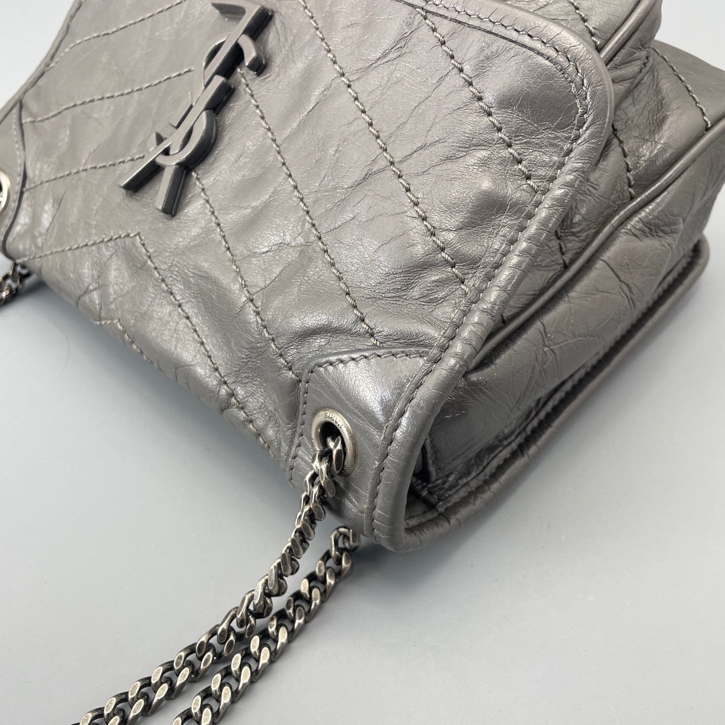 Saint Laurent - Niki - Leather - Grey - (small)