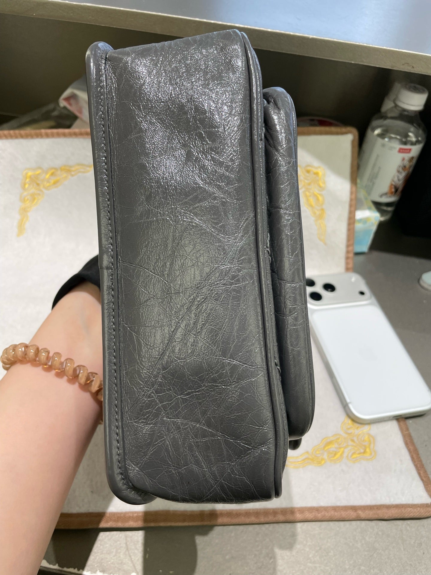 Saint Laurent - Niki - Leather - Grey - (small)