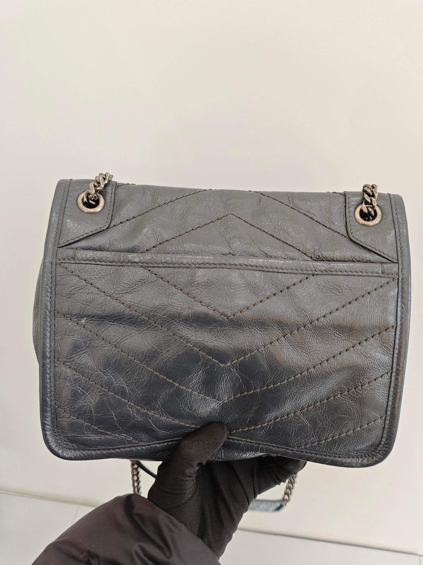 Saint Laurent - Niki - Leather - Grey - (small)