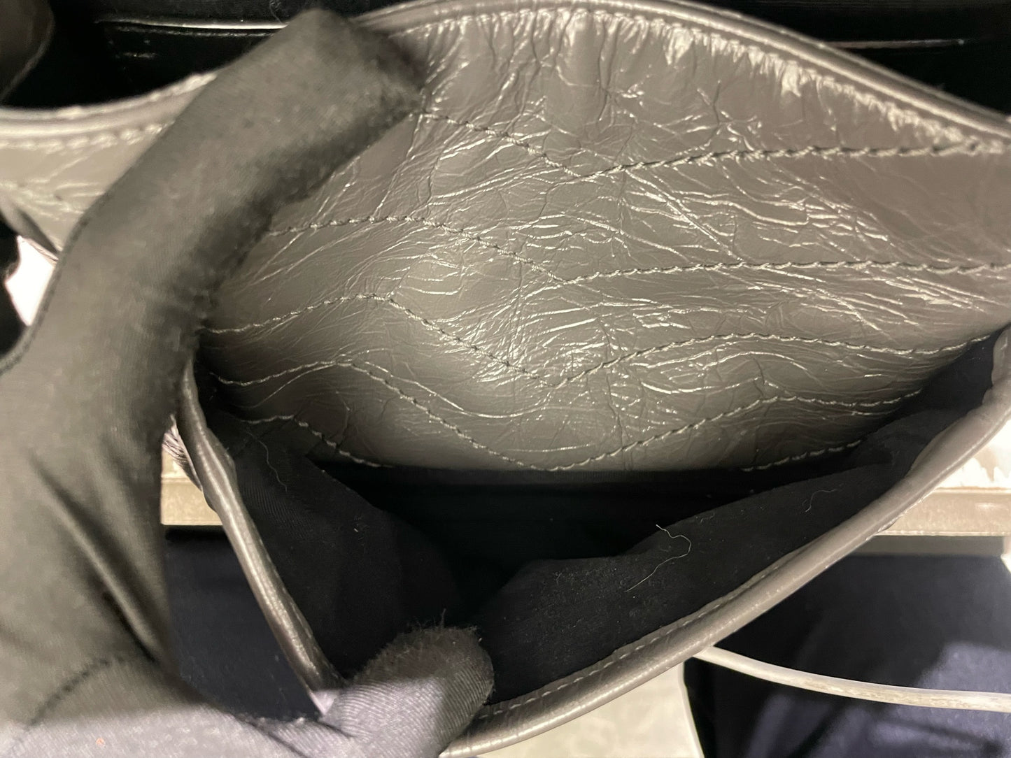 Saint Laurent - Niki - Leather - Grey - (small)