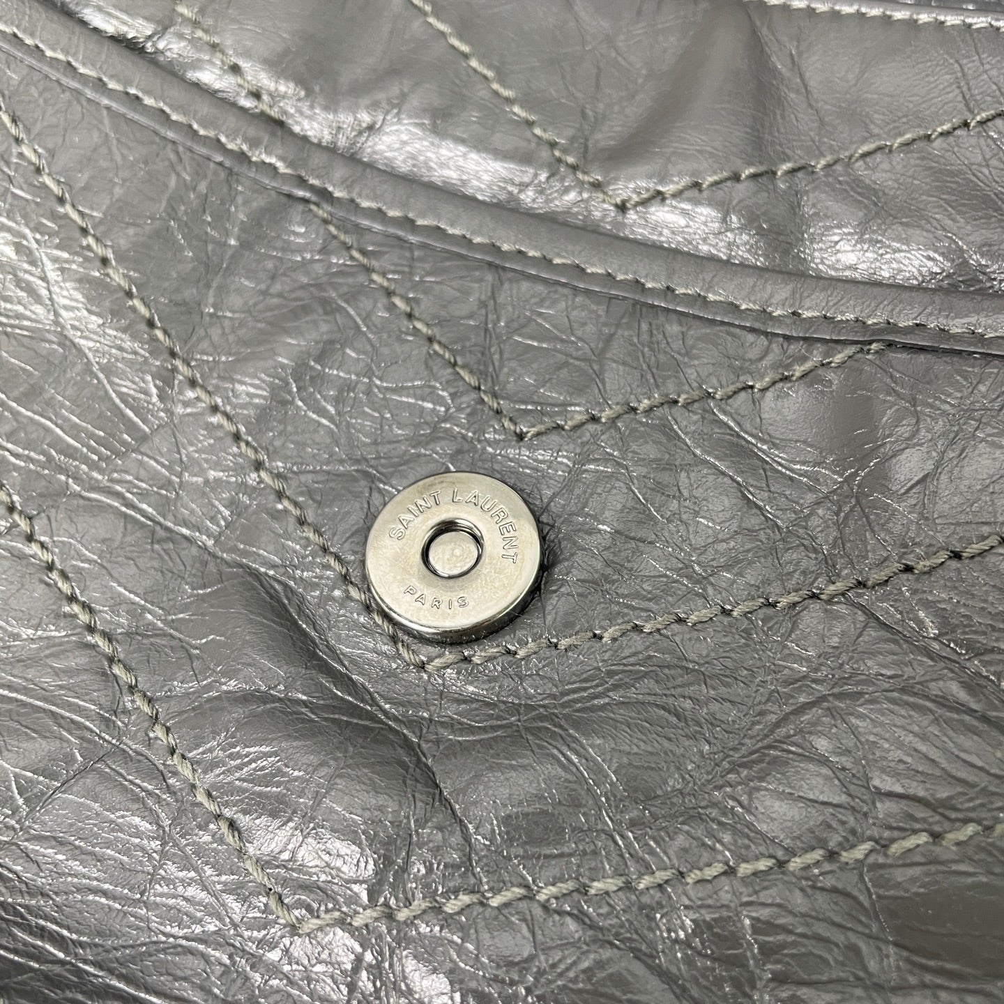 Saint Laurent - Niki - Leather - Grey - (Small)