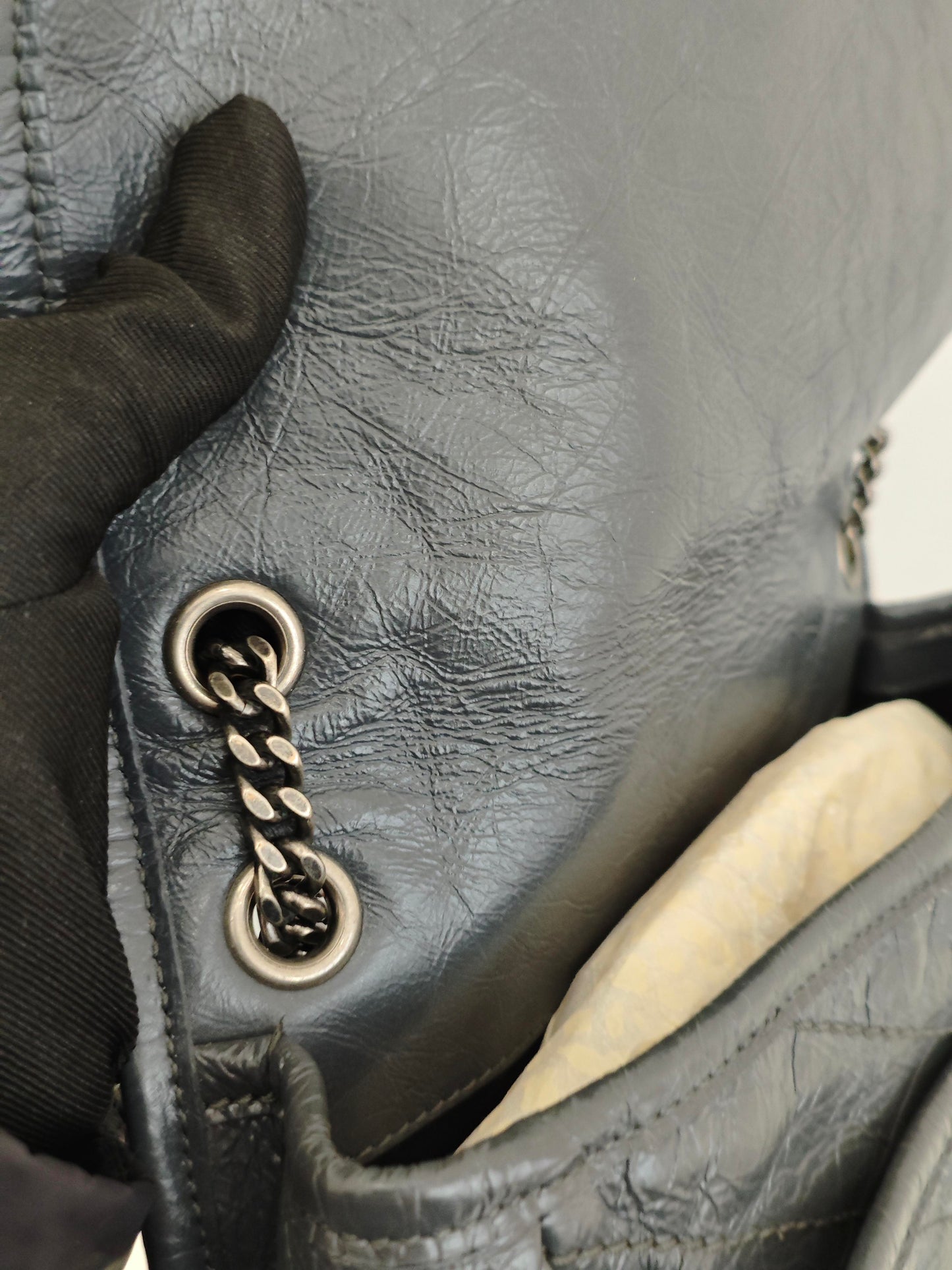 Saint Laurent - Niki - Leather - Grey - (small)
