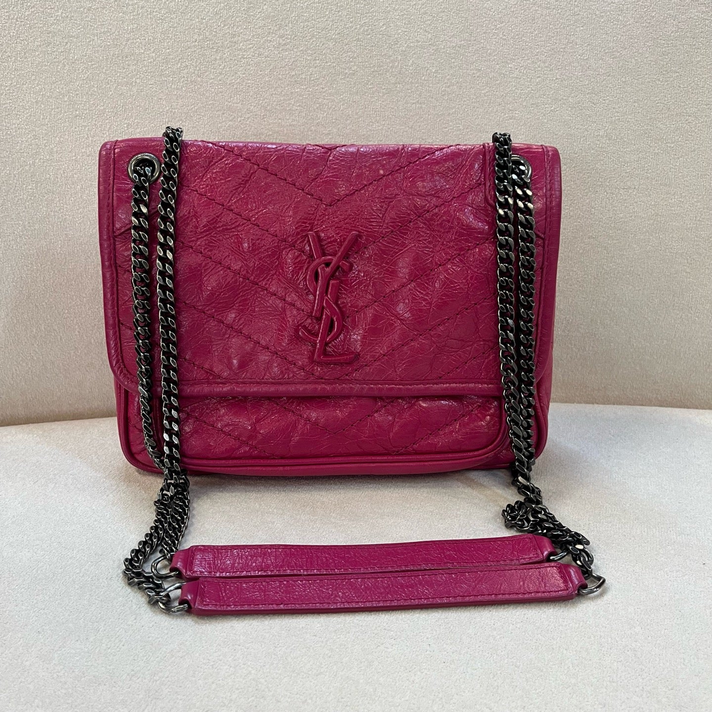 Saint Laurent - Niki - Leather - Pink - (small)
