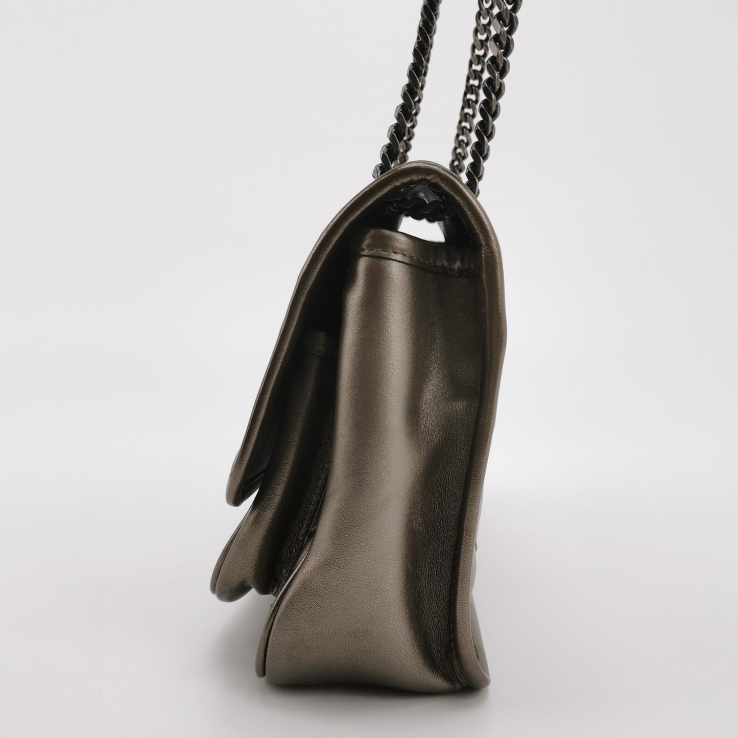 Saint Laurent - Niki - Leather - Silver - (small)