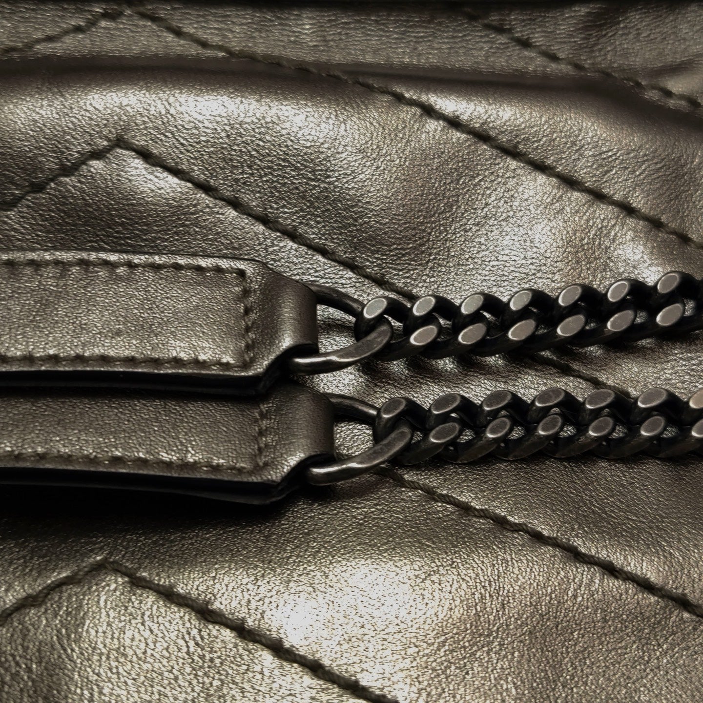 Saint Laurent - Niki - Leather - Silver - (small)