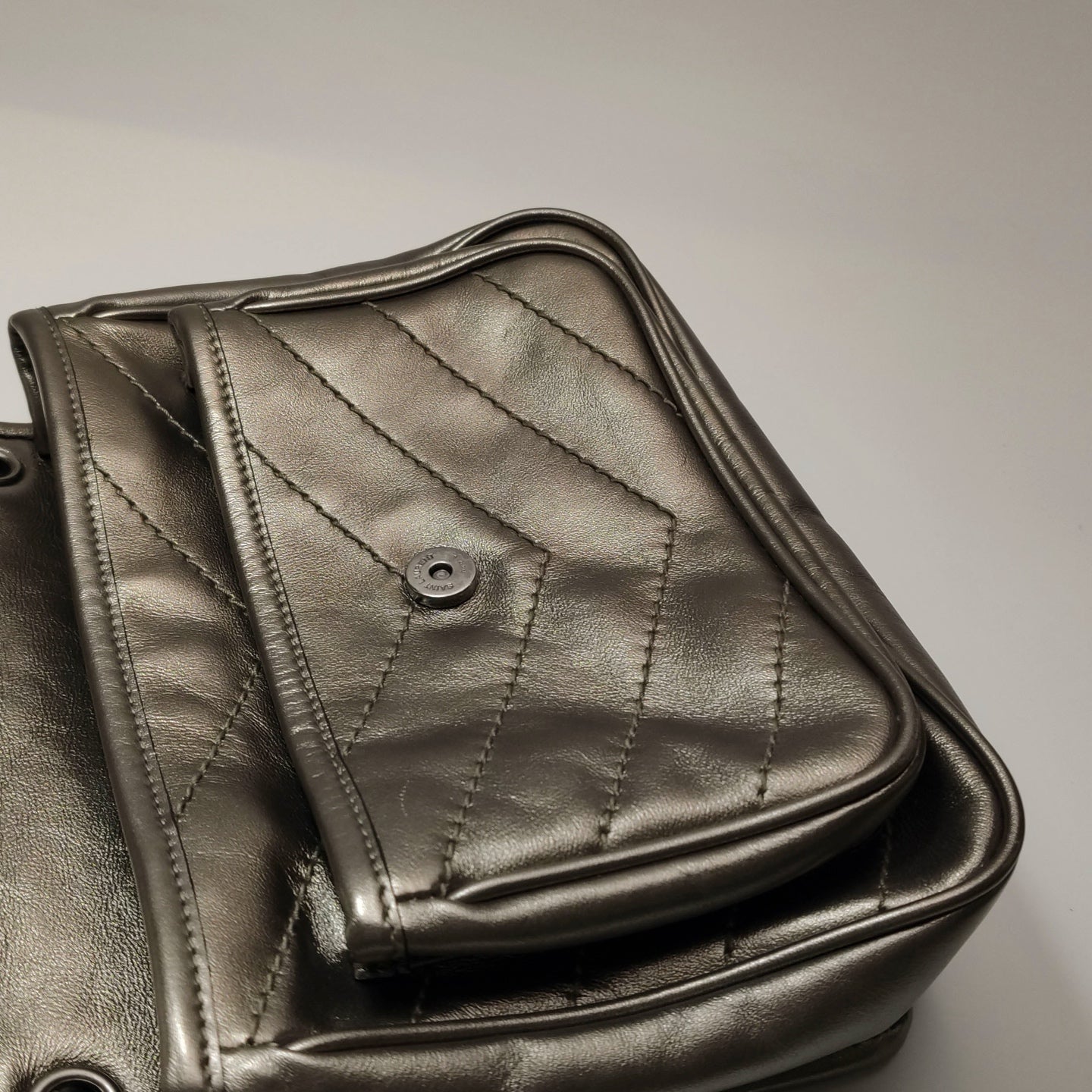 Saint Laurent - Niki - Leather - Silver - (small)