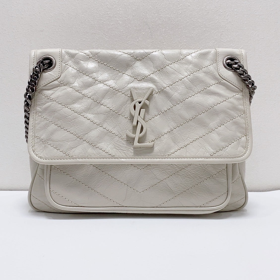 Saint Laurent - Niki - Leather - White - (medium)