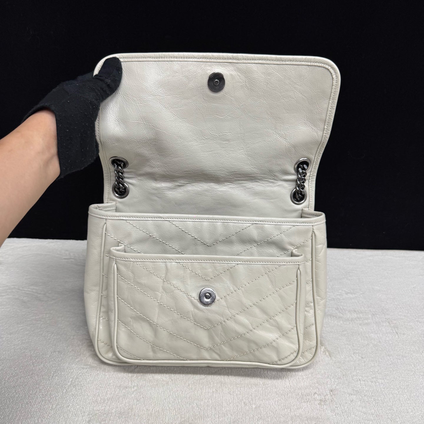Saint Laurent - Niki - Leather - White - (Medium)
