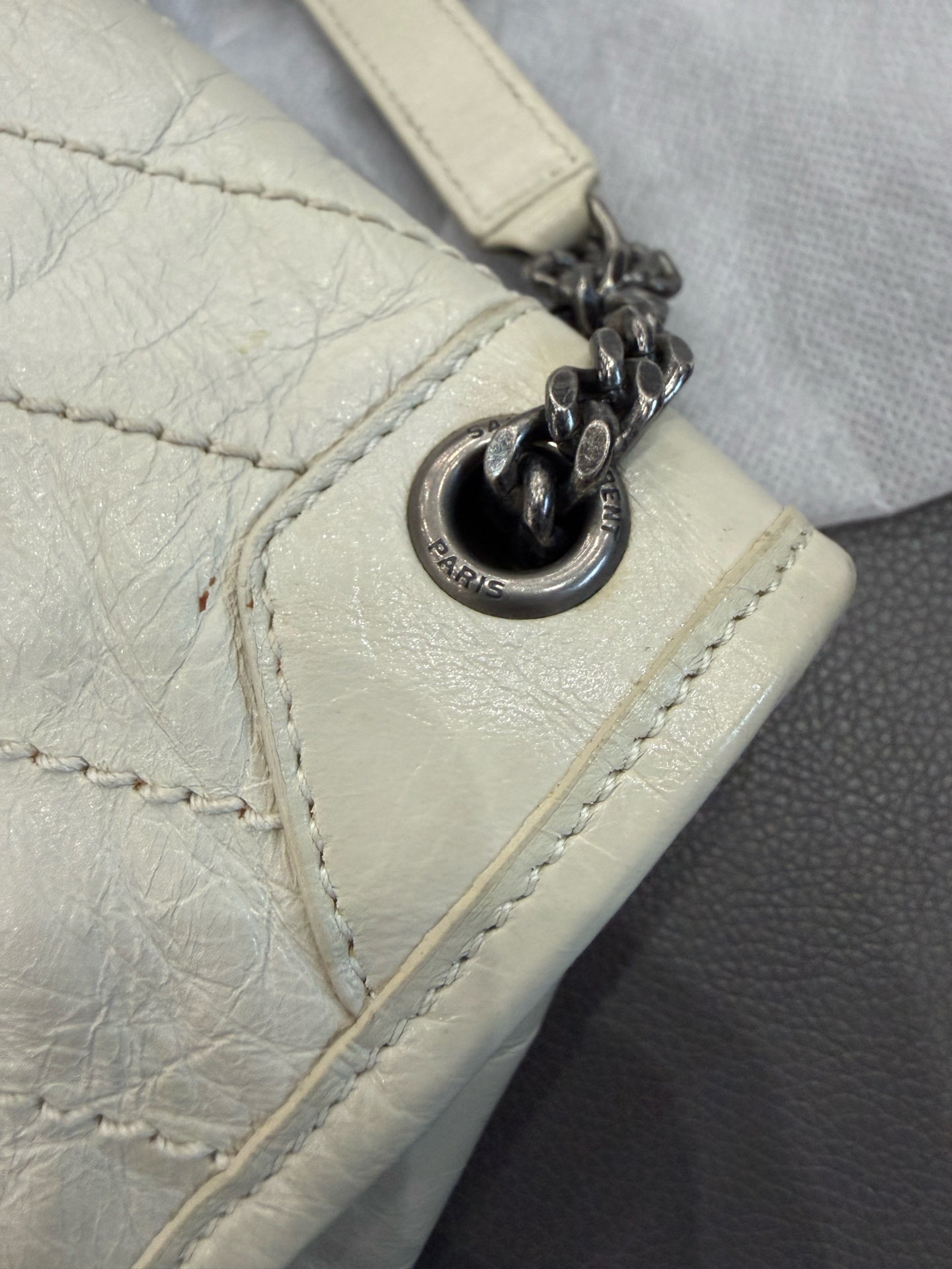 Saint Laurent - Niki - Leather - White - (mini)