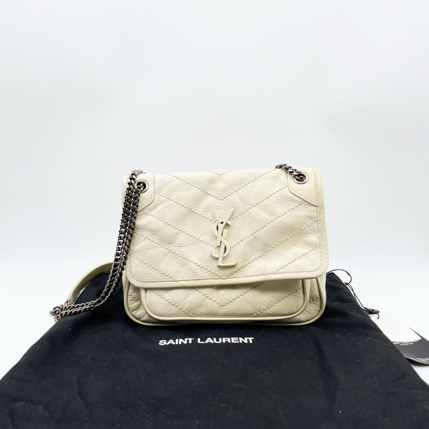 Saint Laurent - Niki - Leather - White - (small)