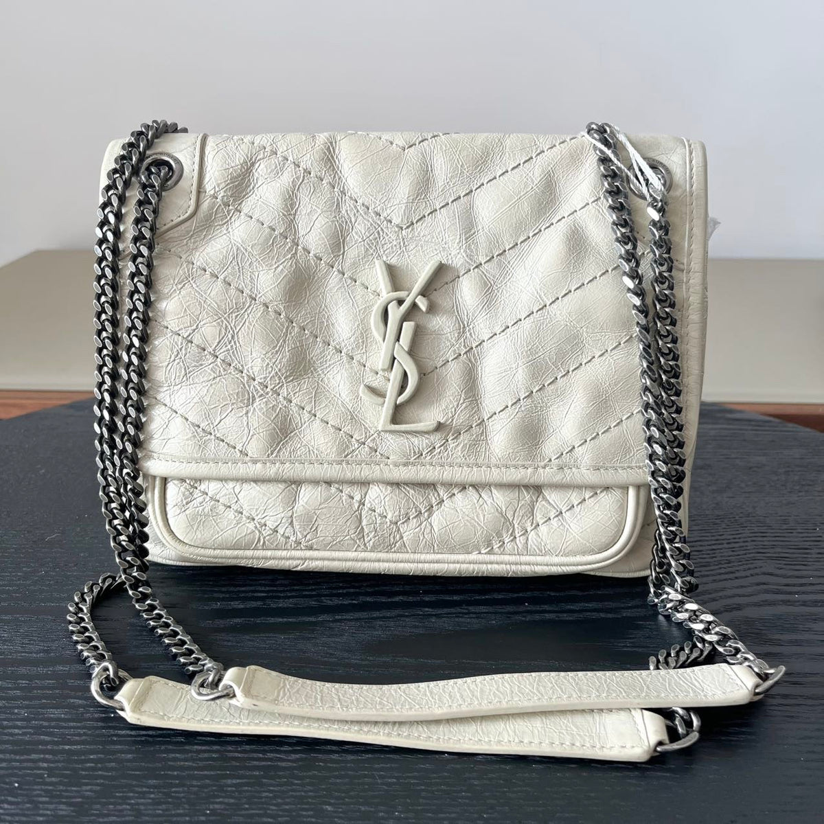 Saint Laurent - Niki - Leather - White - (small)