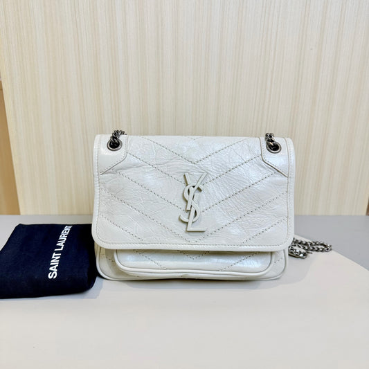 Saint Laurent - Niki - Leather - White - (small)