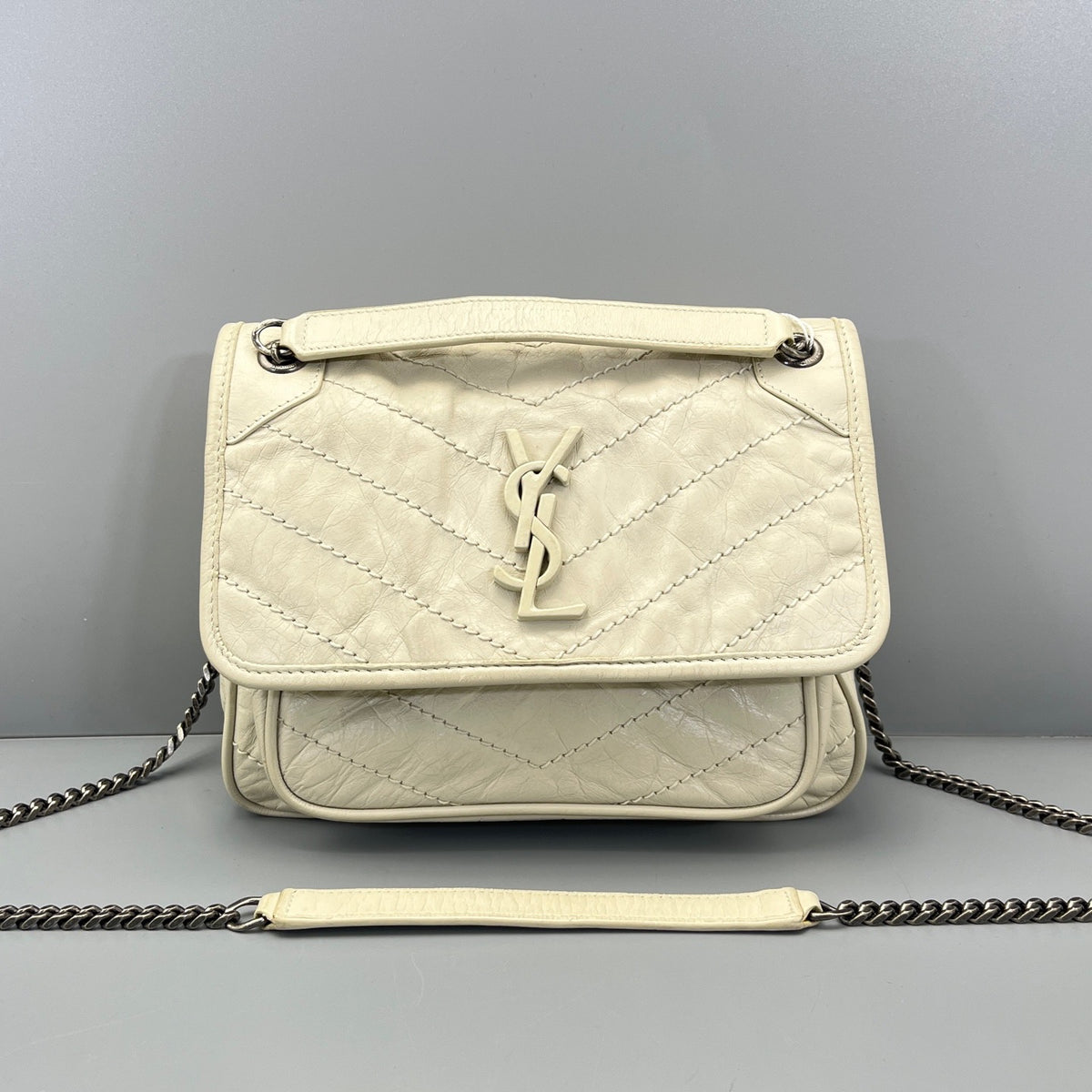 Saint Laurent - Niki - Leather - White - (small)