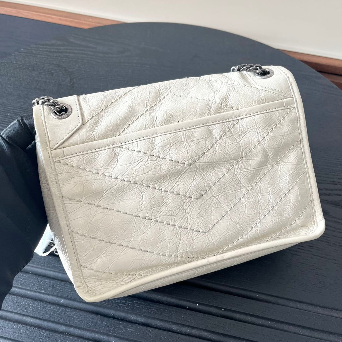 Saint Laurent - Niki - Leather - White - (small)
