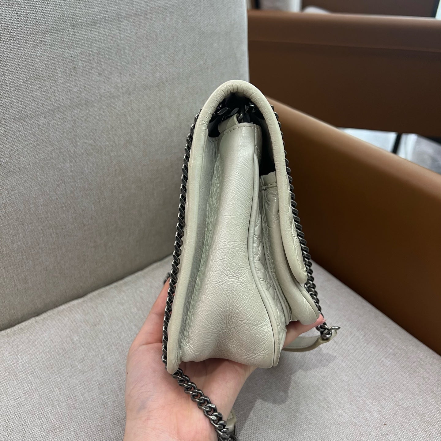 Saint Laurent - Niki - Leather - White - (small)