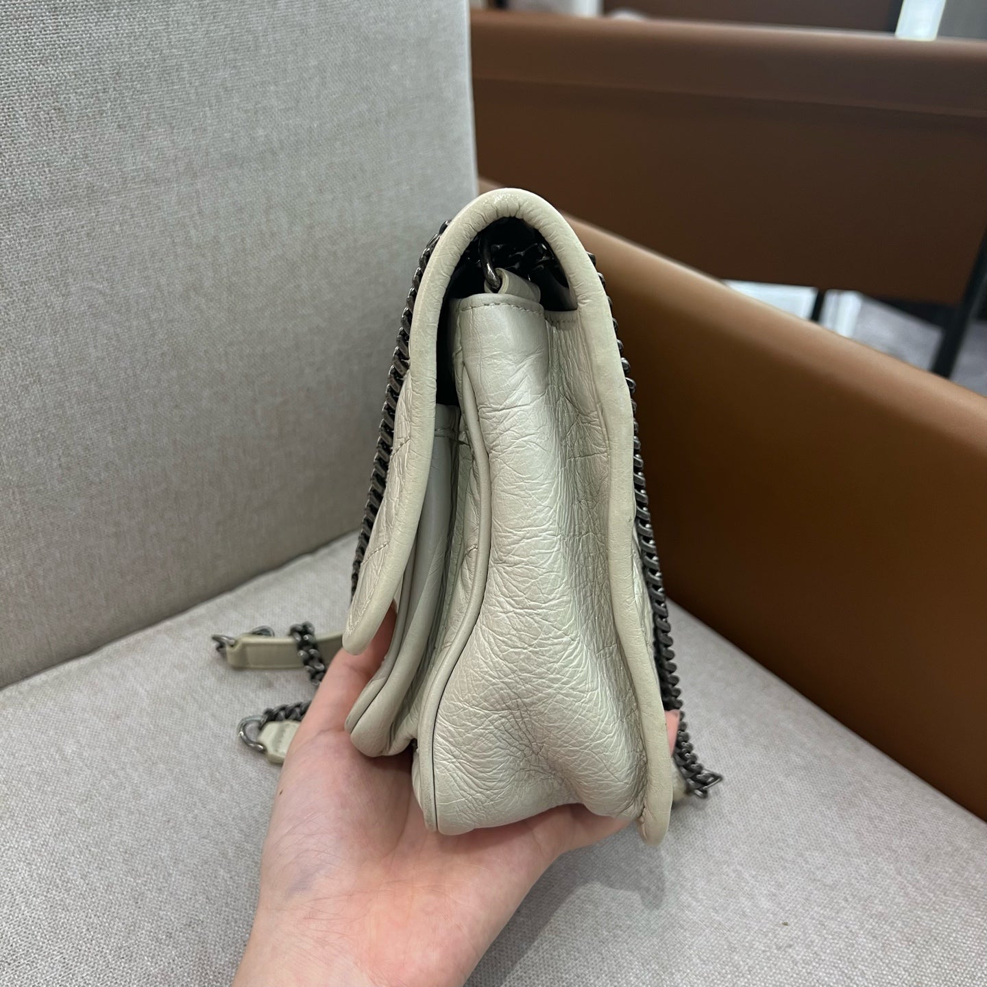 Saint Laurent - Niki - Leather - White - (small)