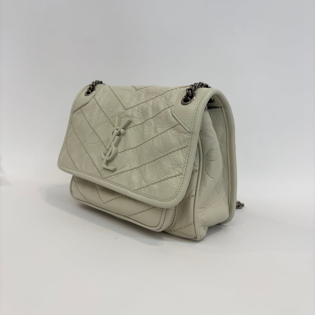Saint Laurent - Niki - Leather - White - (small)