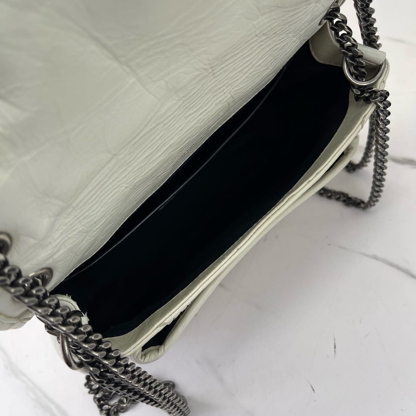 Saint Laurent - Niki - Leather - White - (Small)