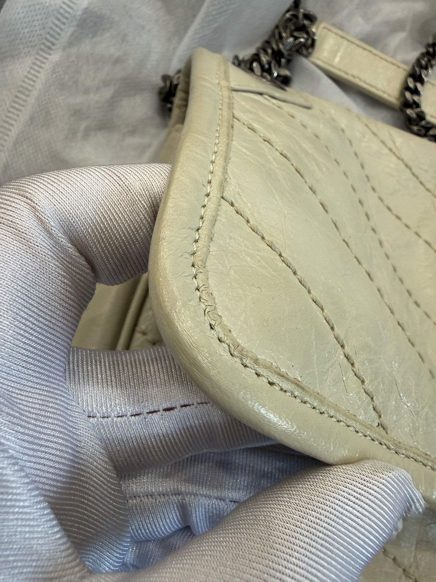Saint Laurent - Niki - Leather - White - (small)