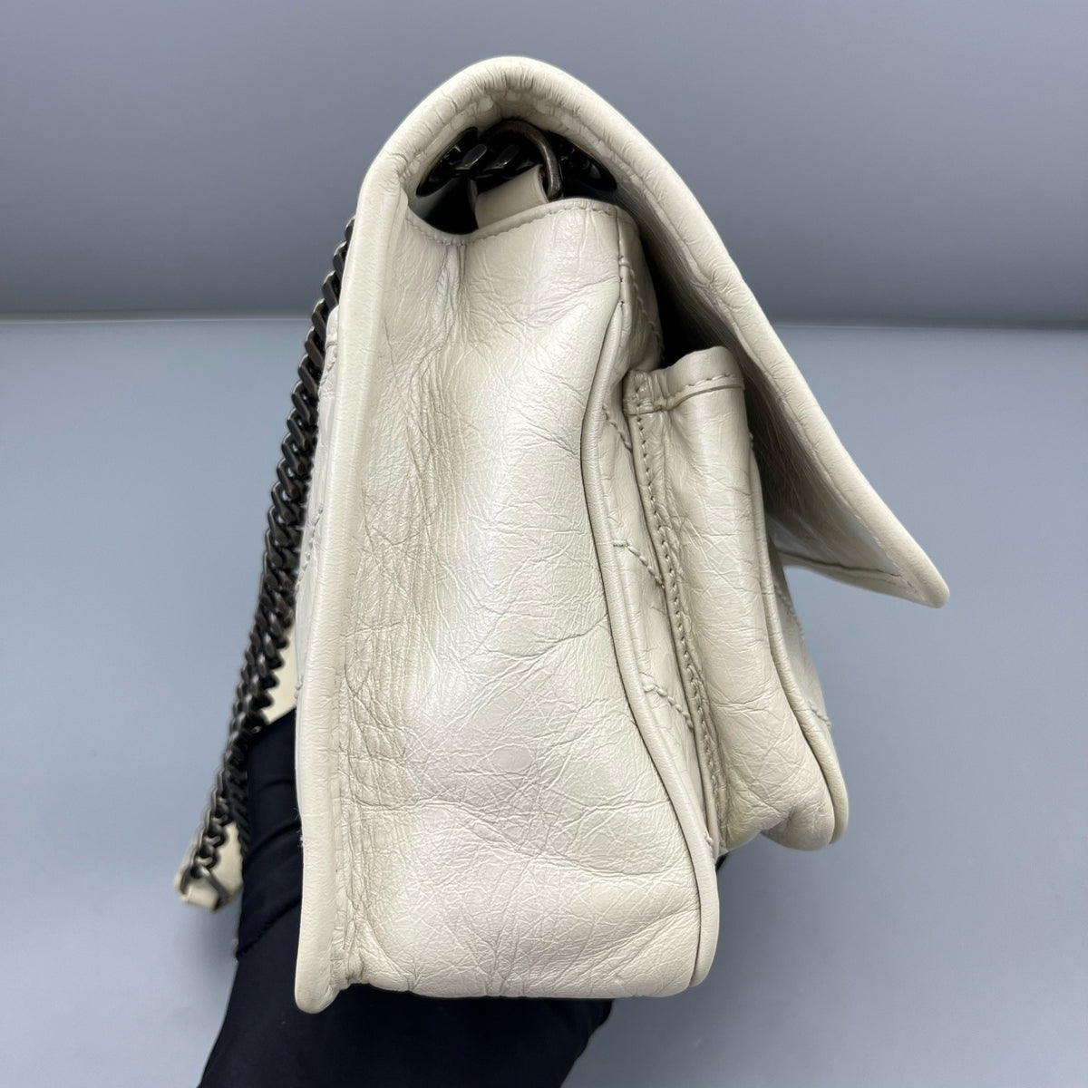 Saint Laurent - Niki - Leather - White - (Small)