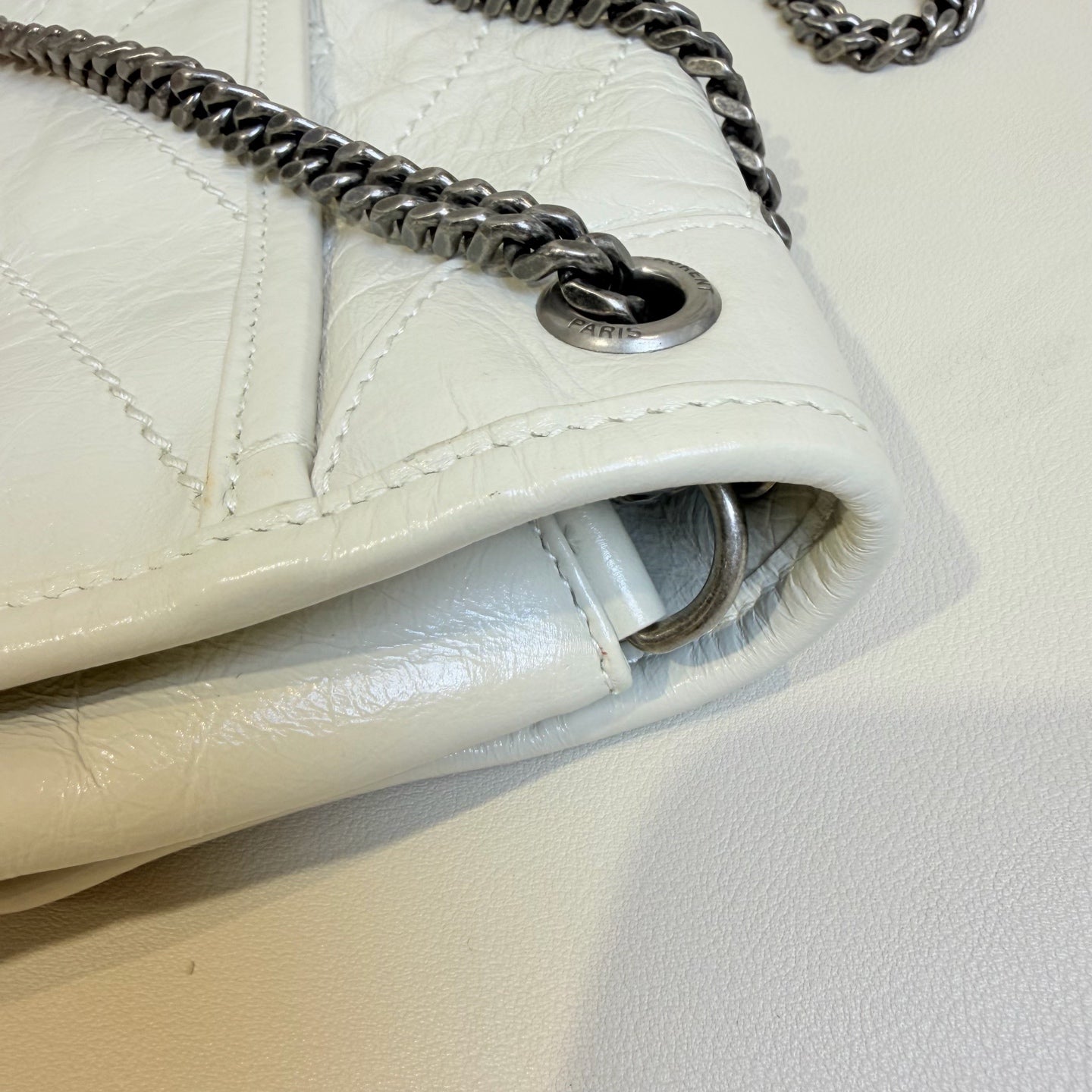 Saint Laurent - Niki - Leather - White - (small)