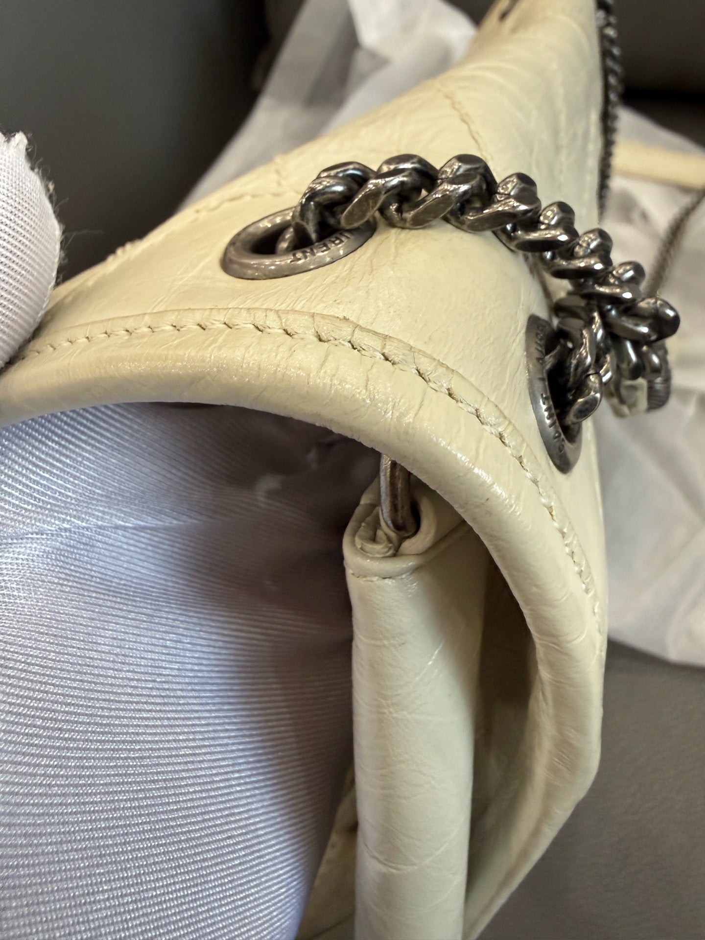 Saint Laurent - Niki - Leather - White - (small)
