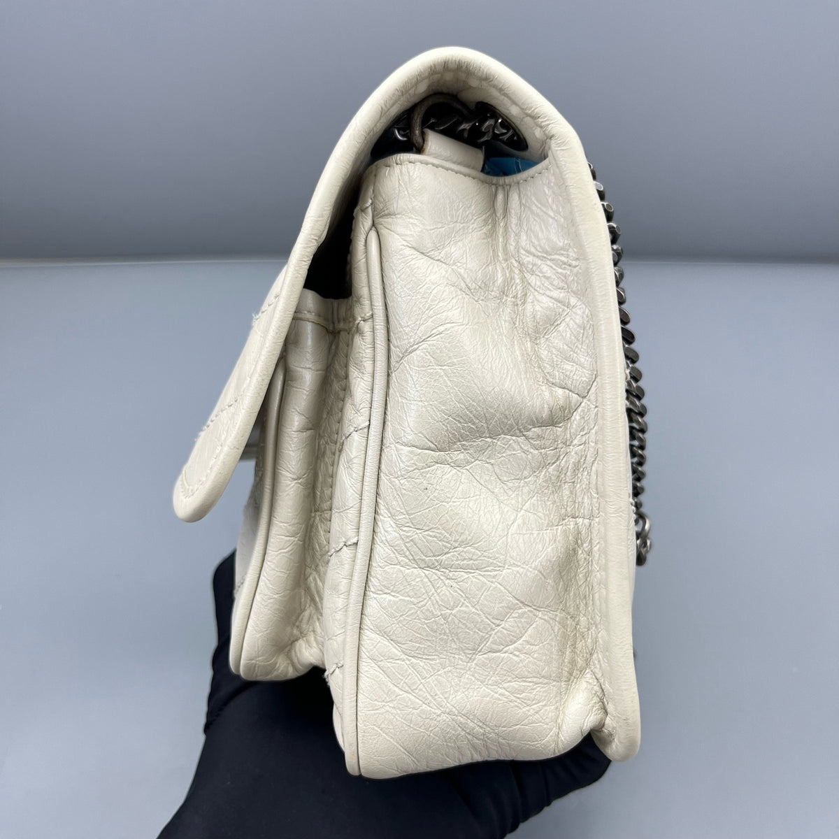 Saint Laurent - Niki - Leather - White - (Small)