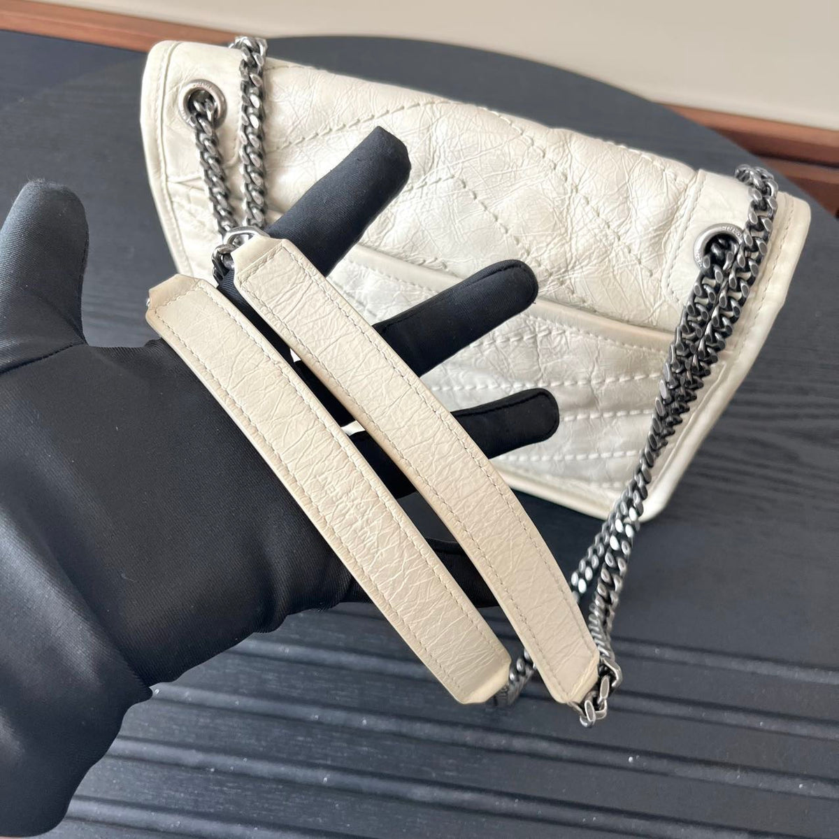 Saint Laurent - Niki - Leather - White - (small)
